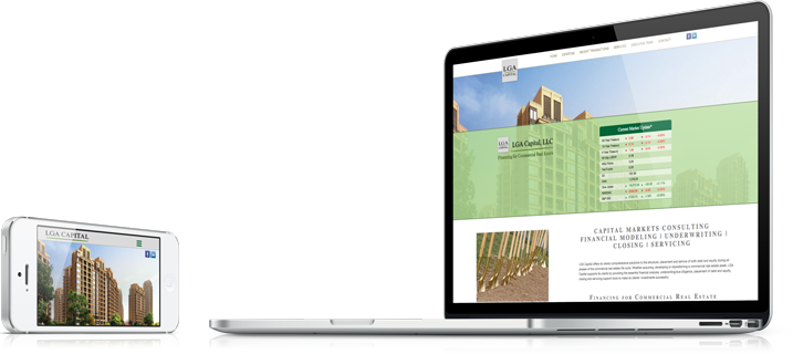 screenshots of LGA site on a computer screen